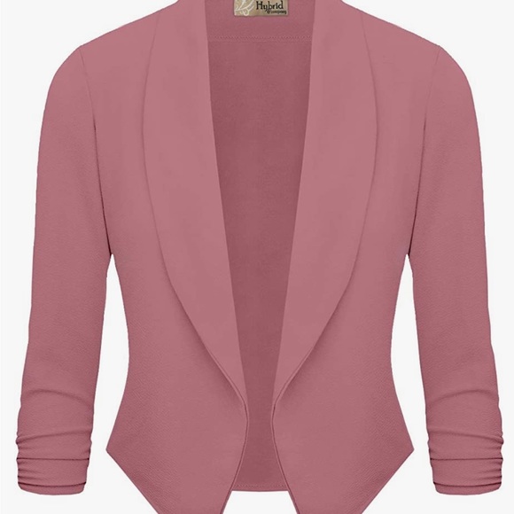 Rosé colour office blazer - Picture 3 of 4